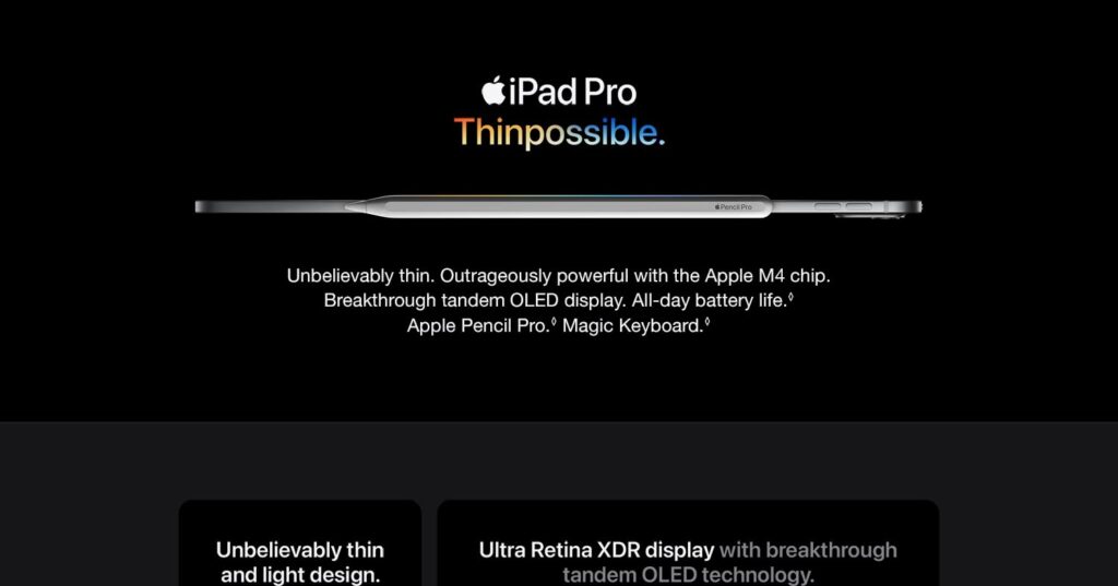 Apple iPad Pro 11-inch (4th Gen, 2TB, Wi-Fi) – Starlight