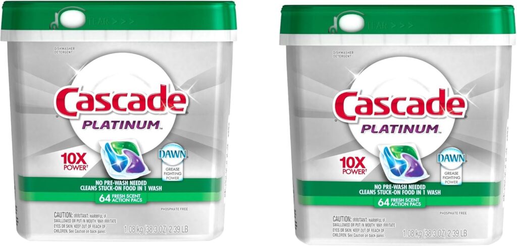 Cascade Platinum ActionPacs Dishwasher Detergent – Mega Pack product image