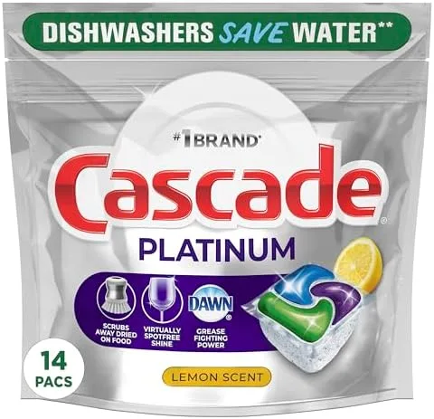 Cascade Platinum ActionPacs Dishwasher Detergent – Mega Pack