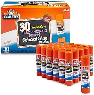 Elmer’s Disappearing Purple School Glue Sticks – Family Size