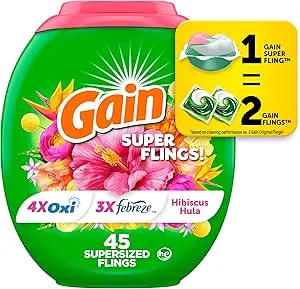 Gain flings! Laundry Detergent Soap Pods – Family Size
