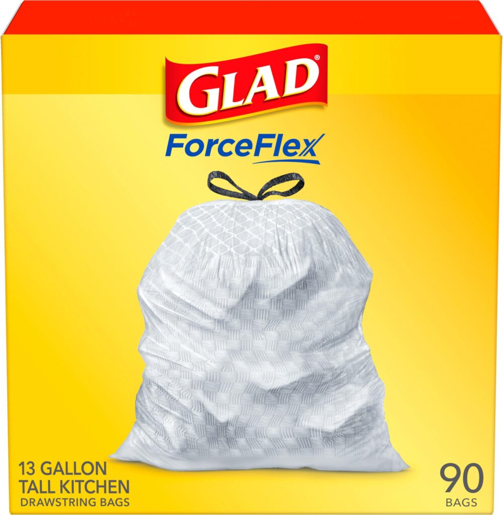 Glad ForceFlex Protection Series Tall Kitchen Trash Bags – Family Size