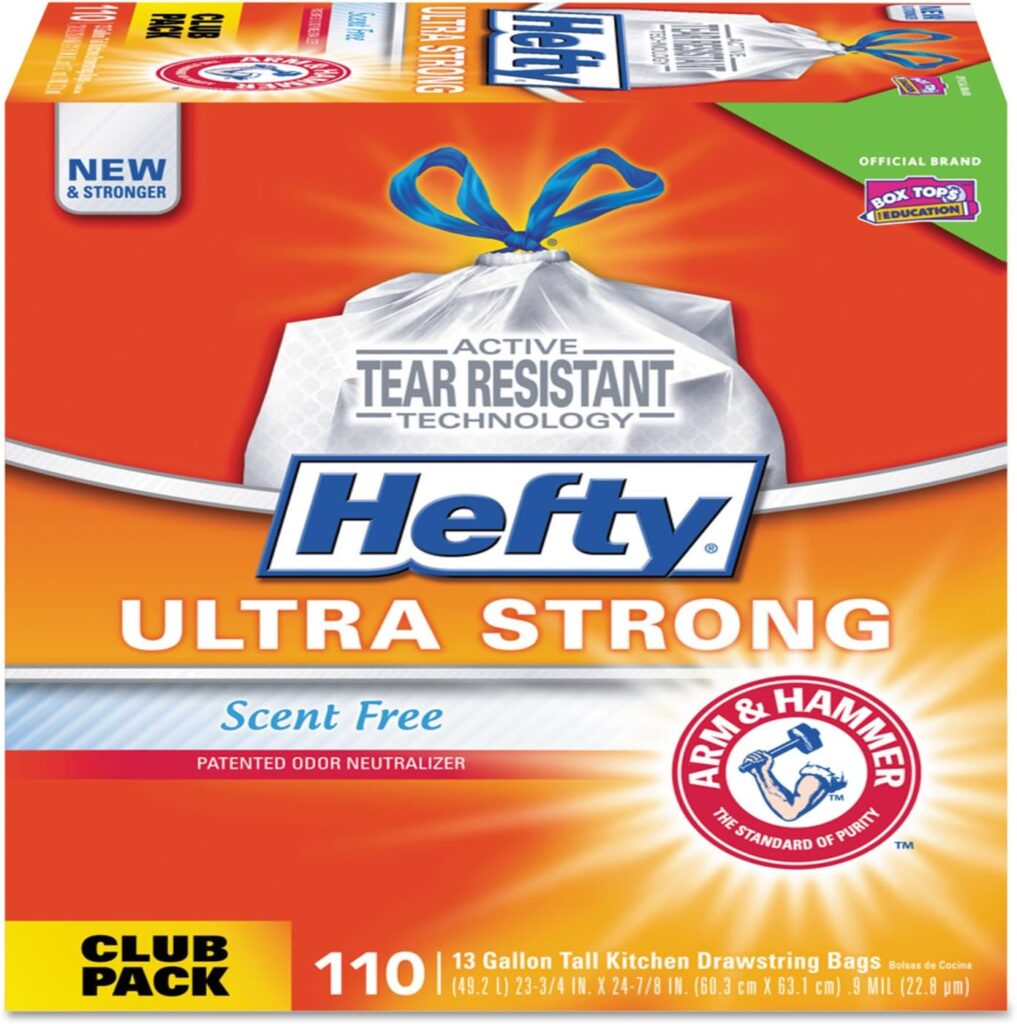 Hefty Ultra Strong Tall Kitchen Trash Bags – Family Size