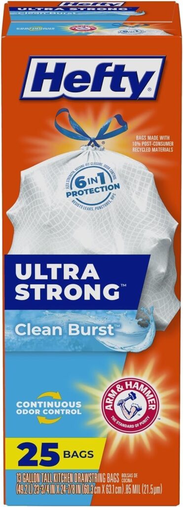 Hefty Ultra Strong Tall Kitchen Trash Bags – Family Size