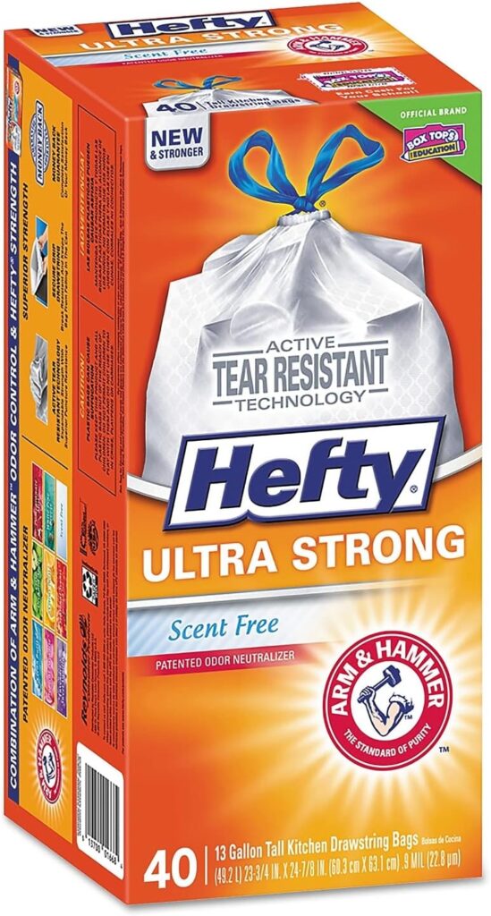 Hefty Ultra Strong Tall Kitchen Trash Bags – Family Size