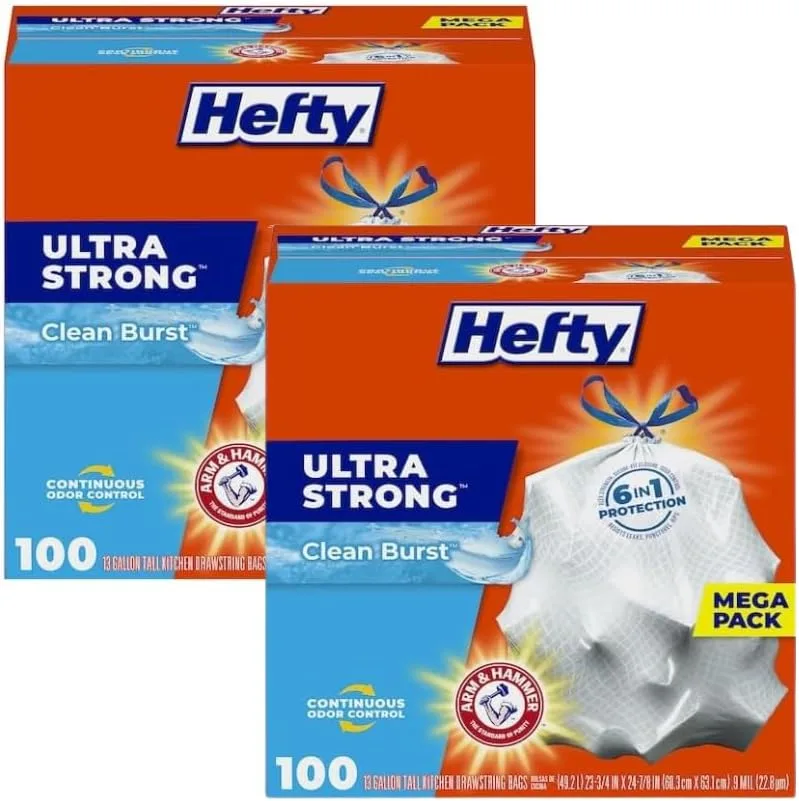 Hefty Ultra Strong Tall Kitchen Trash Bags – Pack of 2