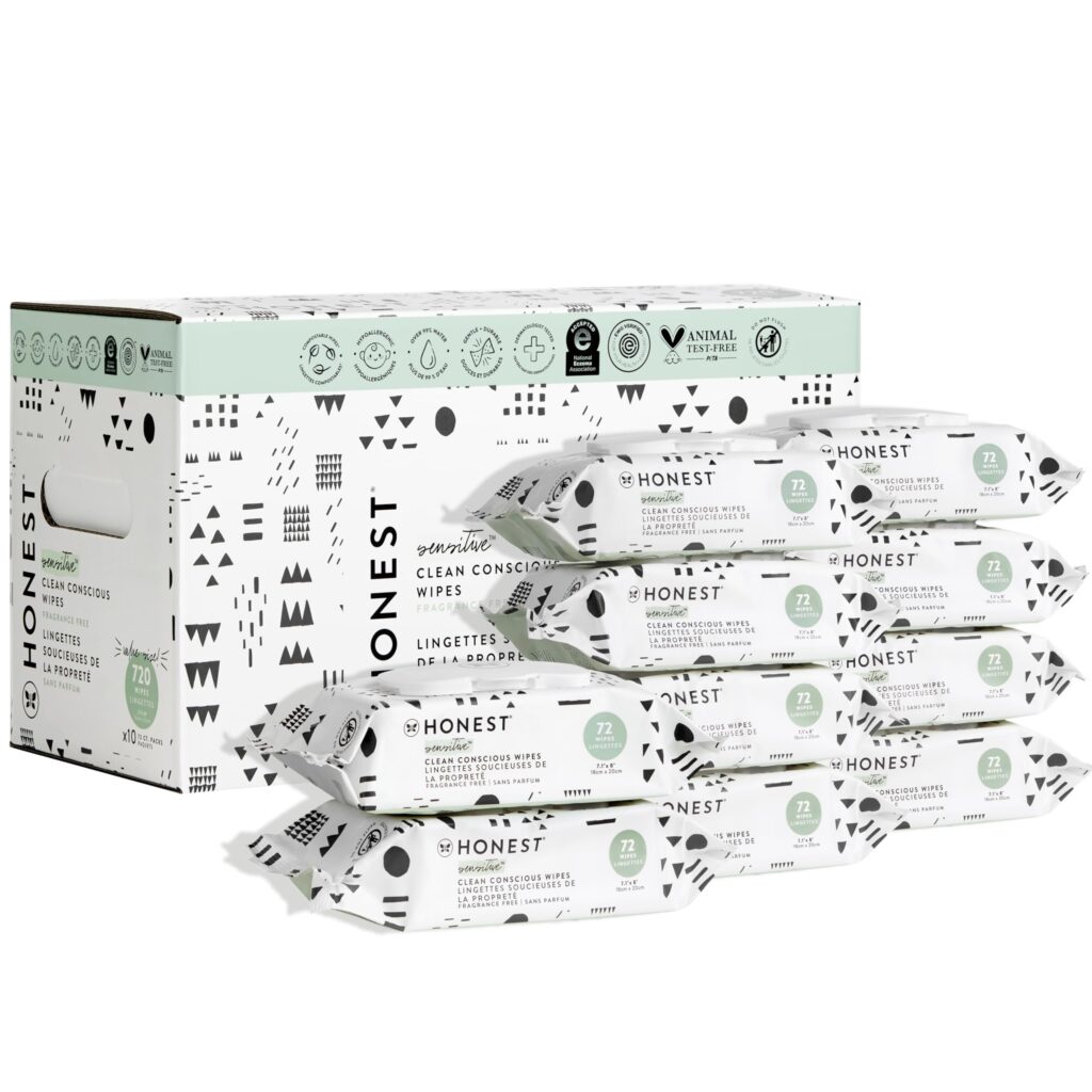 Honest Company Plant-Based Baby Wipes – Pack of 2