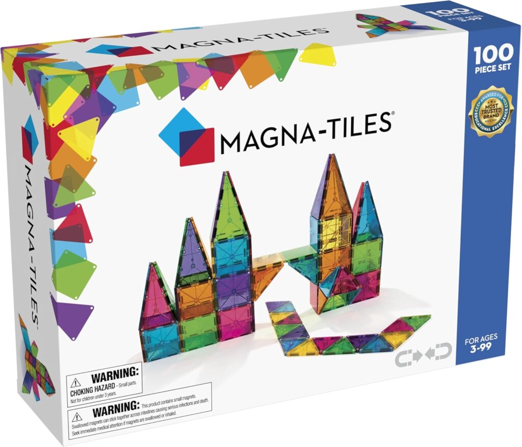 Magna-Tiles 32-Piece Clear Colors Set – Collector Edition