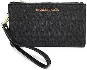 Michael Kors Women’s Jet Set Travel Double Zip Wristlet – Color: Navy Blue, Size: XS