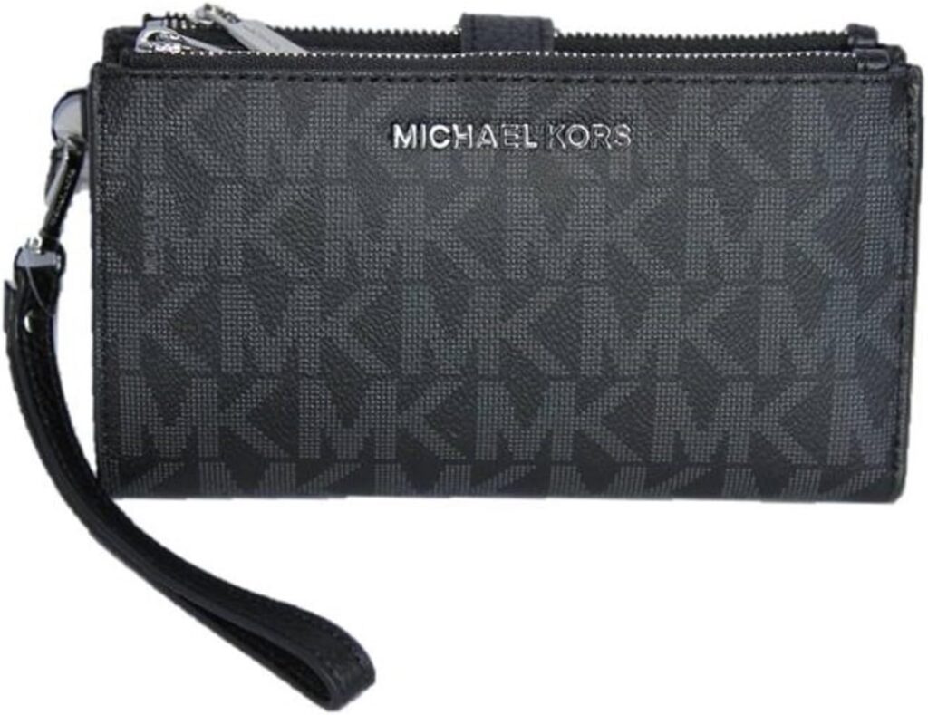 Michael Kors Women’s Jet Set Travel Double Zip Wristlet – Color: Grey, Size: XXL