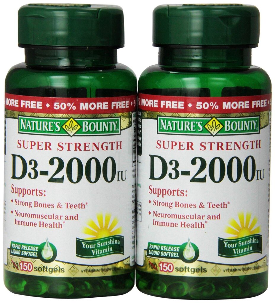 Nature Made Vitamin D3 2000 IU Softgels, 60 Count