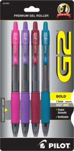 Pilot G2 Premium Refillable & Retractable Rolling Ball Gel Pens – Family Size