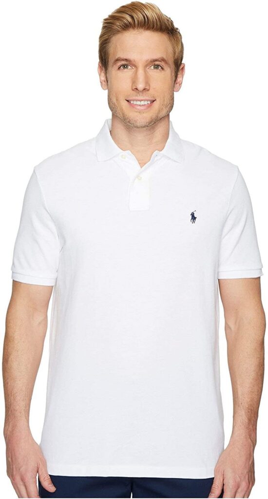 Polo Ralph Lauren Men’s Classic Fit Mesh Polo – Color: White, Size: XXL