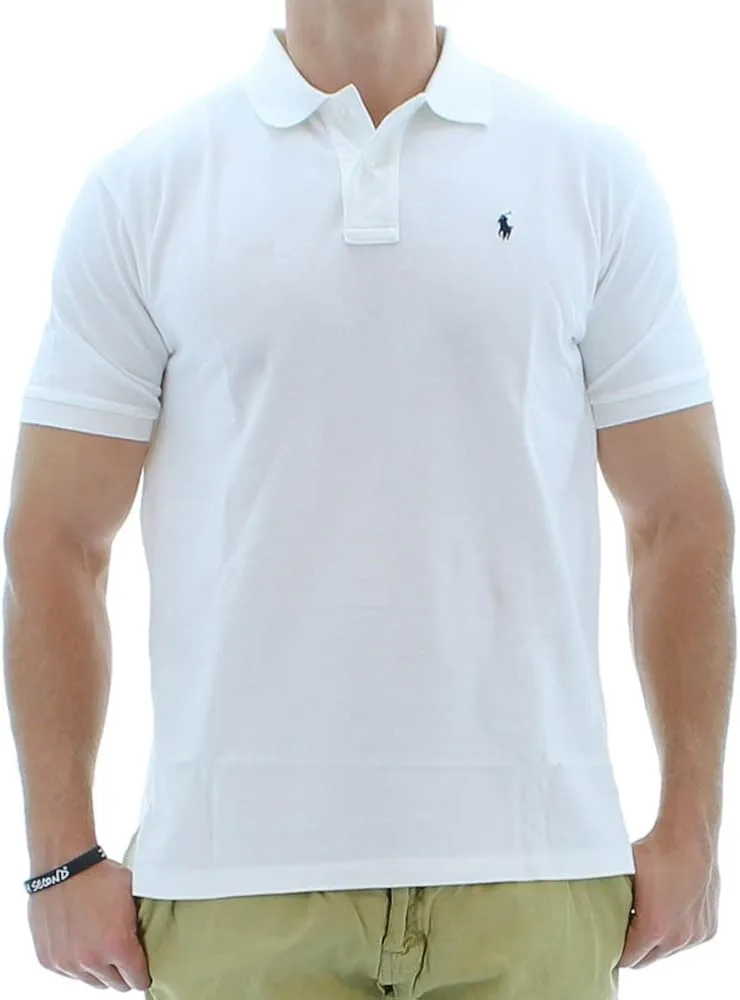 Polo Ralph Lauren Men’s Classic Fit Mesh Polo – Color: White, Size: Large