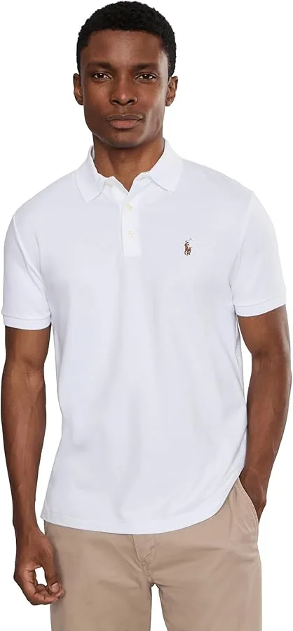 Polo Ralph Lauren Men’s Classic Fit Mesh Polo – Color: White, Size: Large