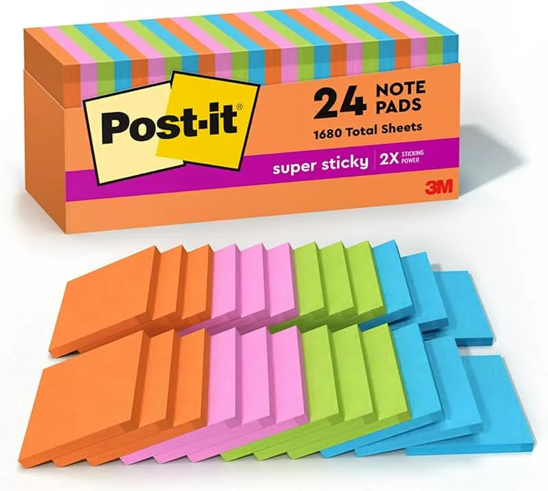 Post-it Notes, 3×3 in – Value Pack