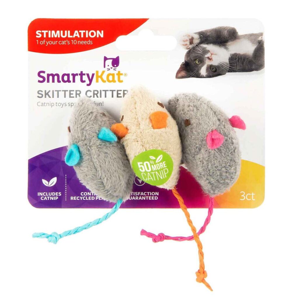SmartyKat Skitter Critters Catnip Cat Toys – Pack of 2