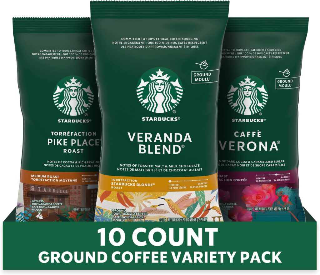Starbucks Medium Roast Ground Coffee, Pike Place, 12 oz