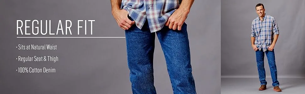 Wrangler Authentics Men’s Classic Regular Fit Jean – Color: Navy Blue, Size: Small